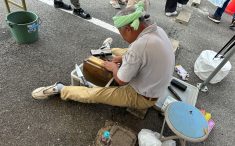 リファイン山陽町23周年感謝祭　大工さんの包丁研ぎ