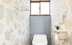 施工例トイレ特集　ブルーが爽やかトイレ3選　トイレクロス・クッションフロア品番