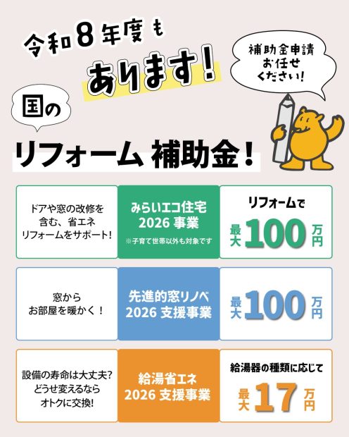 住宅省エネ2026キャンペーン　リフォーム補助金最大金額